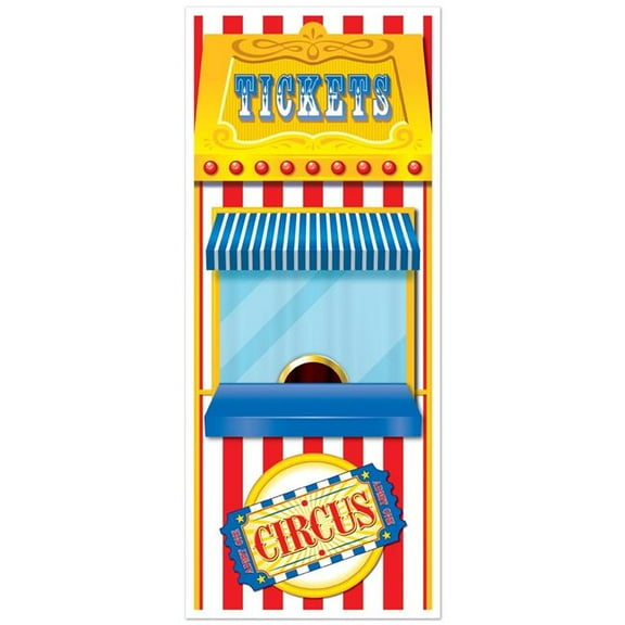 Beistle 56439 6 x 30 in. Ticket Booth Door Cover - Pack of 12