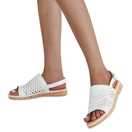 

Women s Ladies Fashion Casual Solid Open Toe Platforms Sandals Beach Shoes Black 6.11124