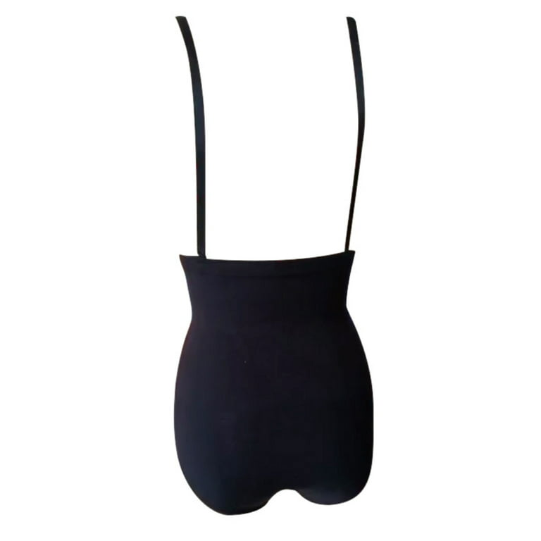 Thong Bodysuit for Women Waist Trainer, Tummy Control Hi-Waist Butt Lifter  Panties Shapewear with Removable Straps, Skin color, Medium 