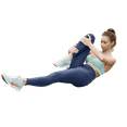 thumbnail image 5 of Women's High Rise Moto Activewear Leggings - Smoky BlueL, S, 5 of 5