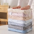 thumbnail image 5 of X-Large No-Pump Vacuum Storage Bag Size XL - Reusable Space Saver for Quilts Blankets Comforters Airtight White, 5 of 9