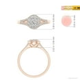 thumbnail image 4 of ANGARA Natural 0.11 Ct. Diamond Halo Engagement Ring in 14K Rose Gold for Women (Ring Size: 12), 4 of 9
