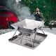 thumbnail image 4 of Parrilla de barbacoa de acero inoxidable, parrilla de carbón plegable para exteriores, 4 of 8