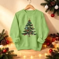 thumbnail image 6 of Wilark Girls Christmas Sweatshirts Pullover Crew Neck Long Sleeve Fleece Warm Kids Festival Tops Green 3, 6 of 9