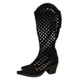 thumbnail image 3 of Taqqpue Women Boots Women's Fashionable Casual Versatile Back Zipper Long Boots Trendy And Winter Thin Hollowed-Out Knee-High Boots for Women, 3 of 9