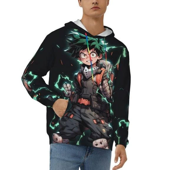 My Hero Academia Mens Active Sweatshirts Cozy Hoodie 3d Graphic Sweater Casual Winter Clothes Tops Coat Small