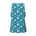 thumbnail image 5 of Easygdp Daisies Flowers Men's Tank Top, Sleeveless Muscle T Shirts, Breathable, Quick-Dry, Loose for Gym, Running, Fitness - Small, 5 of 9