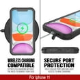 thumbnail image 4 of AmPm pour iPhone 11 Étui Étanche [Série Maximus] [Coupe Ajustée] [Certifié IP68] [Résistant aux Chocs] Étui Armure Transparente avec Protecteur d'Écran / Protection Ultime pour iPhone 11 (6.1 Pouces) (2019) [Violet], 4 of 8