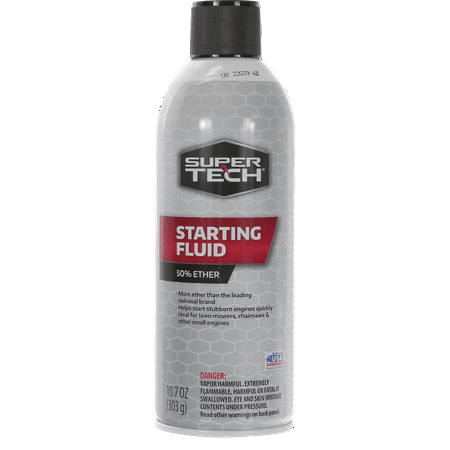 Super Tech Starting Fluid &mdash; 50% Either 10.7 oz.