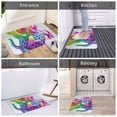 thumbnail image 5 of Sikiie Colorful Glitter Dagon Fruit Print Flannel Anti-slip Floor Mat 16x24in, Thickened Dustproof Entrance Door Mat Floor Mat for Kitchen, Bathroom, Laundry Room, 5 of 7