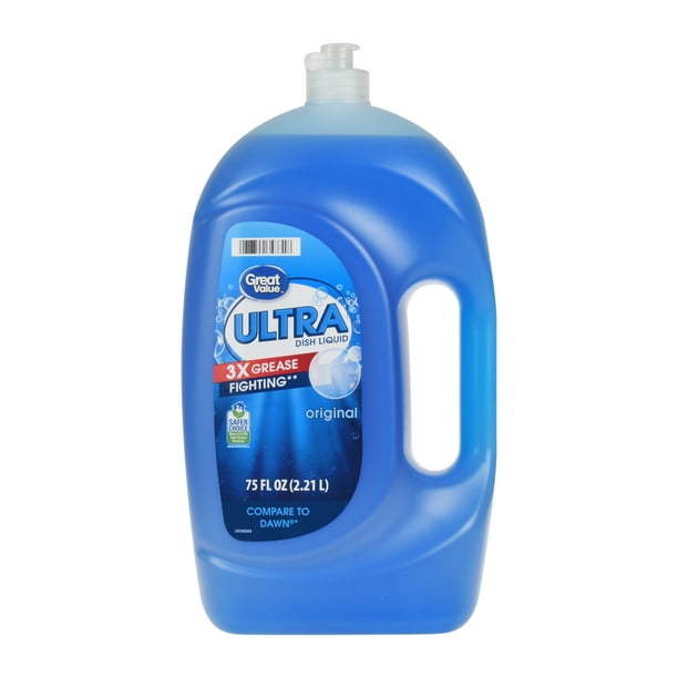 Great Value Ultra Concentrated Dishwashing Liquid, Original Scent, 75
