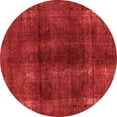 thumbnail image 1 of Ahgly Company Machine Washable Indoor Round Abstract Red Modern Area Rugs, 7' Round, 1 of 4