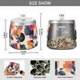 thumbnail image 2 of Yayeee Ashtray with Lid for Cigarette Smokeless Stainless Steel Home Ash Holder, Flowers Pattern Style, 2 of 7