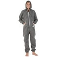 thumbnail image 3 of Joggies - Charcoal Gray Kids Footless Hoodie One Piece - Kids - XLarge (Fits 5'0 - 5'3"), 3 of 5