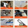 thumbnail image 5 of Multitool Hammer Camping Gear Accessories Survival Kits 14 in 1 Multifunction Tool Portable Folding Wood Handle Stainless Steel Multipurpose Equipment For Outdoor Hiking Hunting Tactic Unique Gifts, 5 of 7