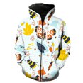 thumbnail image 1 of Sudadera con capucha y cremallera para hombre, diseño de mariposa de dibujos animados, estilo urbano, informal, de gran tamaño, con capucha, unisex, estilo hip hop., 1 of 6