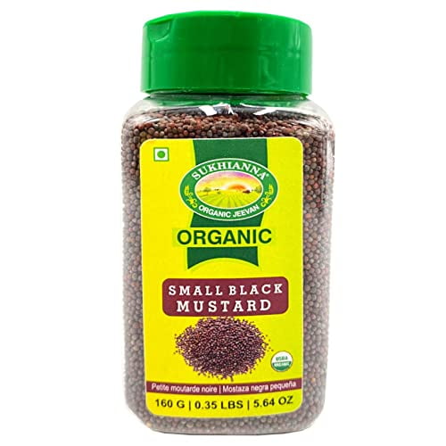 Organic Black Mustard Seeds Whole Spice 5.64 Oz 1 Pack
