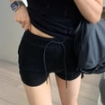 thumbnail image 6 of Quixlent Women Sport Shorts Elastic Waistband Adjustable Drawstring Summer Outdoor Shorts Low-rise Gym Shorts, 6 of 8