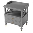 thumbnail image 5 of Nightstand Modern Nightstand 2-Drawer with Open Shelf, Wood Modern End Table Storage Shelf for Living Room,Large Bed Side Table for Bedrooms,Gray, 5 of 7