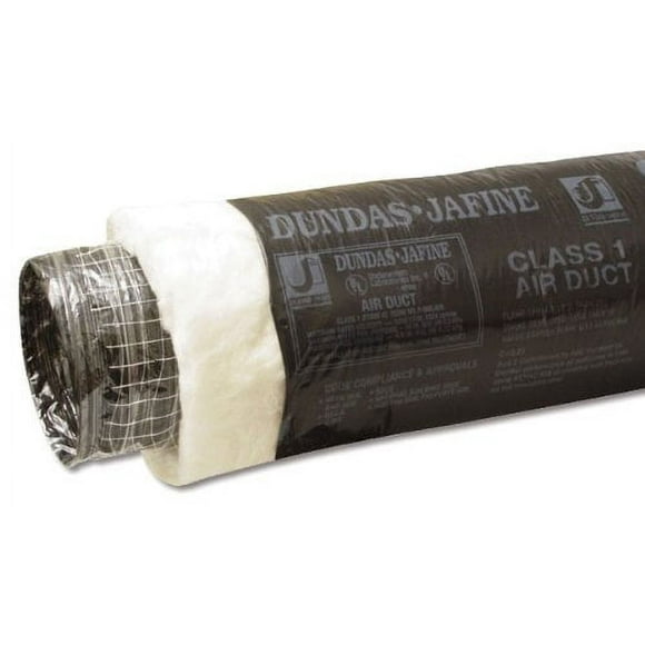 Dundas Jafine BPc425R6 Insulated Flexible Duct with Black Jacket, 4-Inches by 25-Feet, Pack of 5
