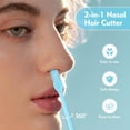 thumbnail image 6 of 5Pcs 2 in 1 Nasal Hair Cutter, Double-Sided Nose Hair Trimmer Upgrade, 360° Rotating Manual Nose Trimmer Portable with Soft Cleaning Brush for Women and Men, 6 of 7