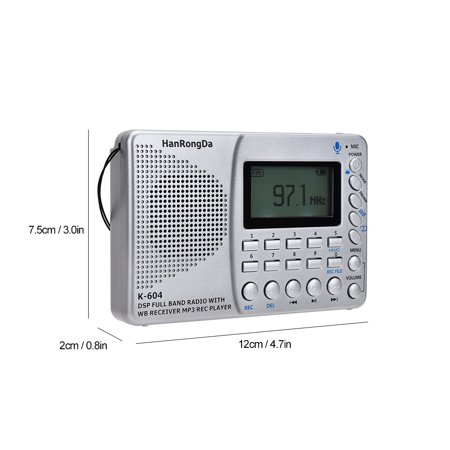 K 604 Fm Stereo Radio Am Wb With Time Display Card Line In Recorder Multifunctional Radio Mp3 Player Support Tf Card Walmart Canada