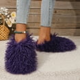 thumbnail image 2 of Women's Curly Furry Slippers, Indoor Thermal Cozy Fuzzy Shoes, Warm Bedroom Floor Plush Slippers With Non-slip Sole, 2 of 8