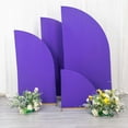 thumbnail image 6 of Efavormart Set of 4 | Matte Purple Fitted Spandex Half Moon Wedding Arch Covers, Custom Fit Chiara Backdrop Stand Covers - 2.5ft,5ft,6ft,7ft, 6 of 11