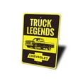 thumbnail image 4 of Truck Legends, Chevrolet Truck Sign, Garage Aluminum Metal Decor Sign - 4x18 inches, 4 of 4