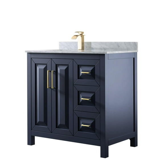 Wyndham Collection Wcv252536sunsmxx Daria 36" Free Standing Single Vanity Set - Blue