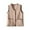 Khaki, variant on DuoJiaJ Women's Shearling Vest Quilted Gilet Warm & Stylish Inside Outerwear Womens Down Coat Beige XXXL