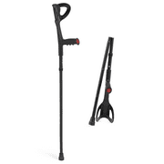 Foldable Forearm Crutch Ergonomic Handle Adjustable Height Aluminum Walk Stick