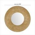 thumbnail image 3 of DecMode 36" x 36" Gold Wall Mirror, 3 of 8