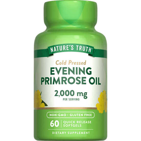 Nature's Truth Cold Pressed Evening Primrose Oil 2000 mg - 60 Capsules, Pack of 6