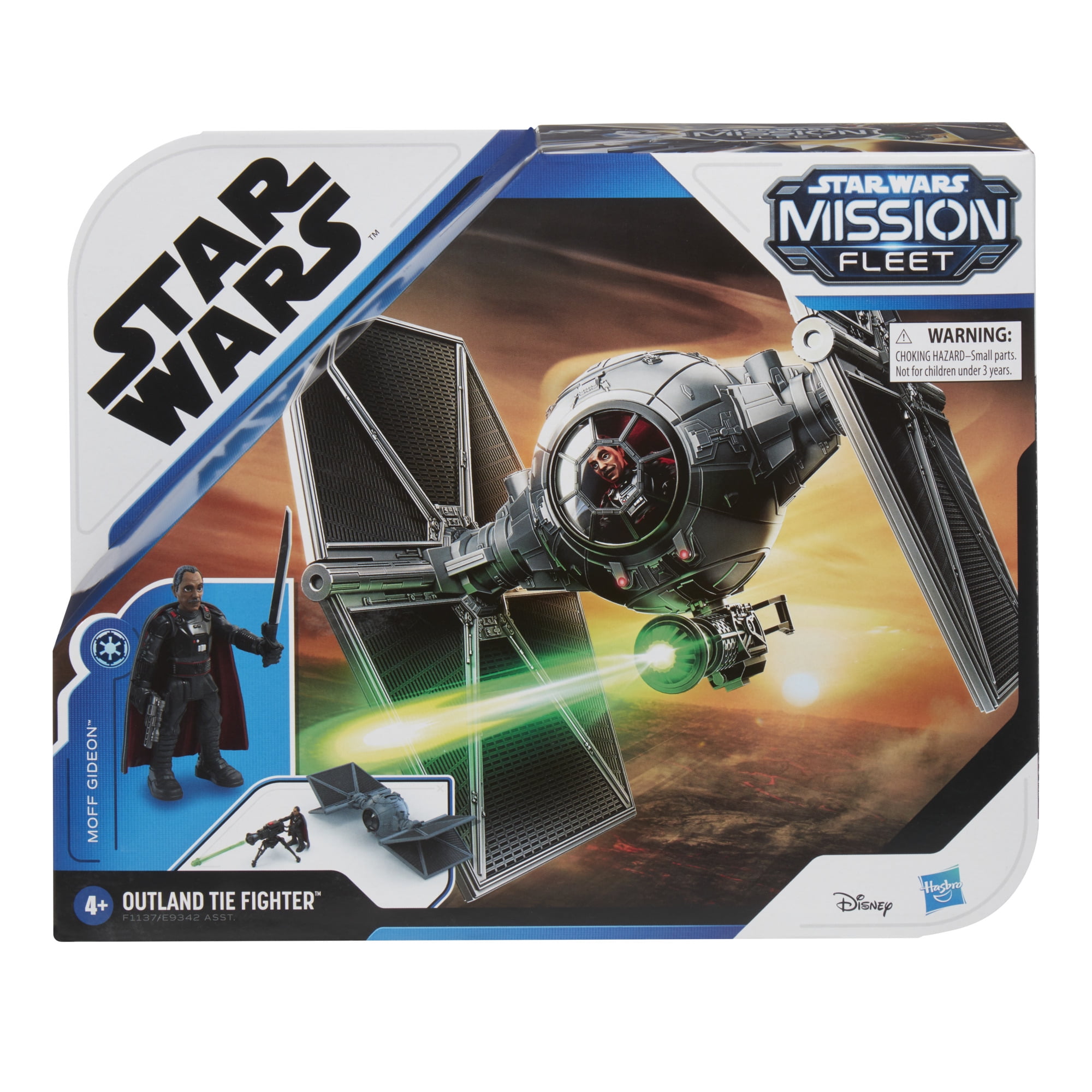 Star Wars Mission Fleet Moff Gideon Outland TIE Fighter Action Figure ...