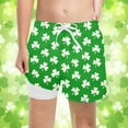 thumbnail image 2 of NAFUU Boys Toddler Jogger Shorts Summer St Patricks Day Clover Prints Swim Trunks Beach With Pockets Outdoor Activities Shorts For Boys Sizes 13-14 Years, 2 of 4