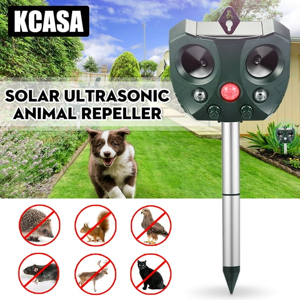 1 2pcs Solar Ultrasonic Pest Repeller Kcasa Garden Patio Solar Battery Powered Ultrasonic Animal Pest Repeller Bird Dog Insect Control Rodent Repellent With Motion Sensor Walmart Com