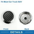 thumbnail image 5 of Universal Wheel Center Hub Cap 64mm 2.52" OD Wheel Hubcap Rim Carbon Fiber Pattern Silver Tone, 5 of 6