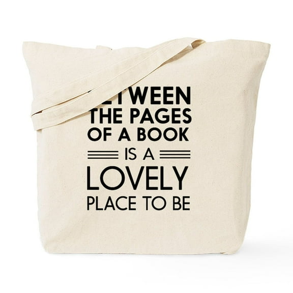CafePress - Between Pages Of Book Tote Bag - Unisex Canvas Tote Bag, Beige, 1-Piece