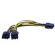 thumbnail image 5 of Cable divisor de fuente de alimentación de tarjeta gráfica 6p a Dual 6 + 2p con conector Pci-e doble, 20cm, 5 of 5
