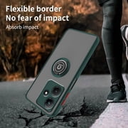 Case for Infinix Hot 30i Case with Stand, Compatible with Magnetic Car Phone Mount, Ultra Slim Infinix Hot 30i Phone Case for Women Men Shockproof Protective Cases Cover (Dark Green)