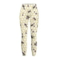 thumbnail image 5 of Renewold Bee Flower Honeycomb Yoga Pants with Pockets for Women Full Length Lounge Leggings High Waist Tummy Control Running Pants Activewear Stylish Womens Leggings, M, 5 of 8