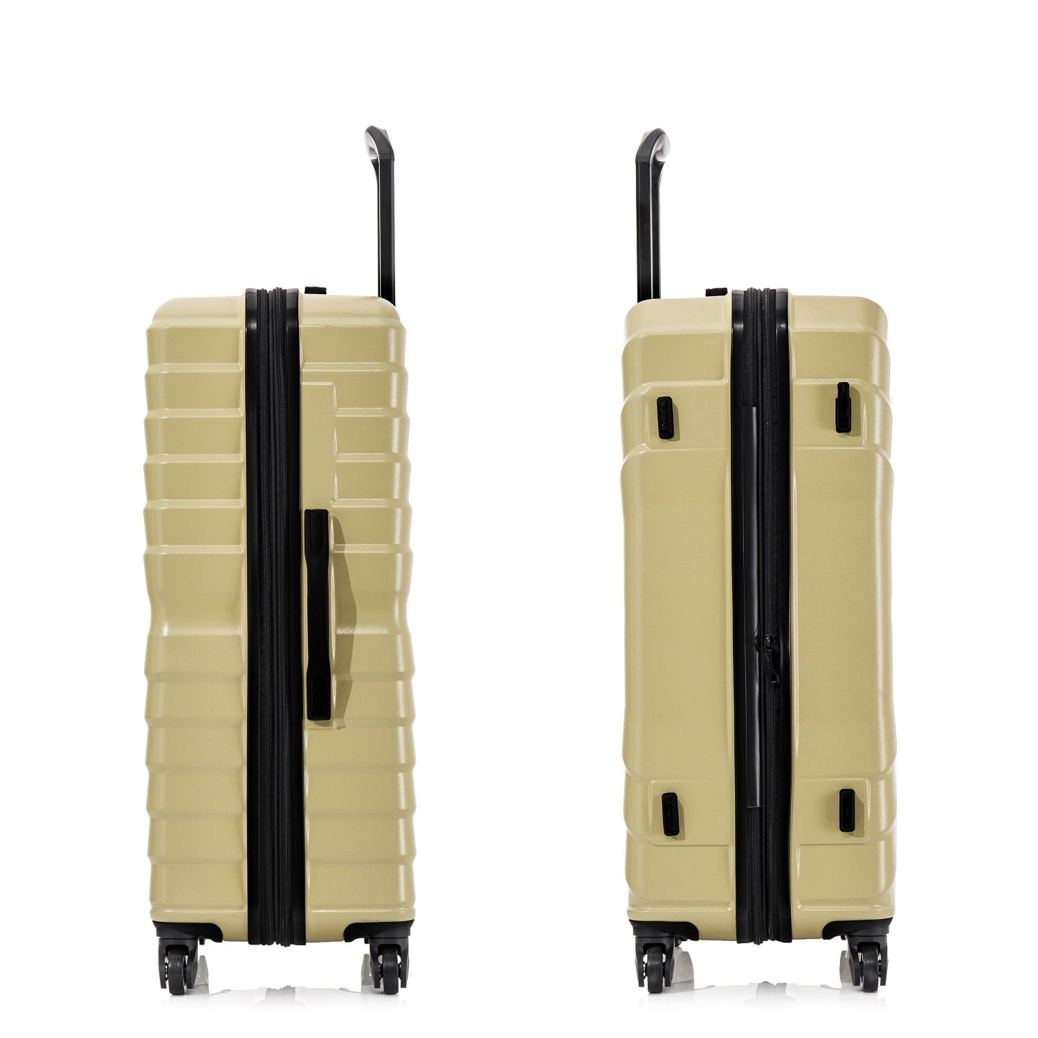 InUSA AURUM 28" Hardside Lightweight Checked Luggage with Spinner Wheels, Handle and Trolley, Champagne