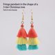 thumbnail image 4 of Jumpingount 1 par de pendientes bohemios con borlas, gotas coloridas para las orejas, árbol de Navidad, borlas de 3 capas, accesorios Hippie, Ropa, zapatos y accesorios Miscelánea Vino rojo, 4 of 6