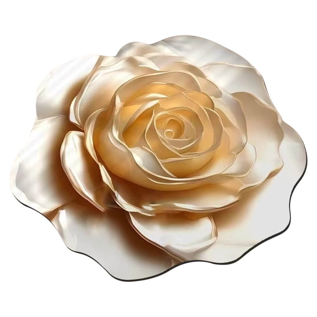PEONAVET Bedroom Rug 40x40cm Shaped Flower Diatom Pulp Carpet with QuickDrying and AntiSlip Features