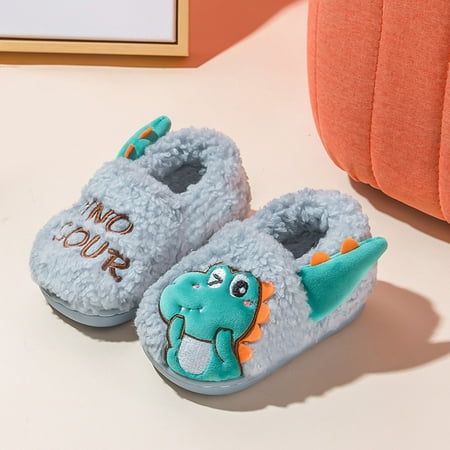 

Baby Shoes Girl Kids Pack With Little Dinosaur Home Warm Cotton Slippers Shoes for Boys Girls Winter Warm 170