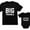 Dad Black / Baby Black, variant on Dad & Baby Matching Set Big / Little Trouble Funny Father's Day Gifts For Dad Dad Black XXX-Large / Baby Black 24M (18-24M)