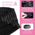 thumbnail image 4 of Seamless Clip In Hair Extensions Human Hair Invisible Pu Skin Weft Kinky Straight Seamless Clip Ins For Black Women Real Human Hair Extensions 8pcs With 18clips Per Set, 4 of 6