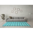 thumbnail image 3 of Ahgly Company Indoor Rectangle Abstract Light Blue Contemporary Area Rugs, 2' x 4', 3 of 4