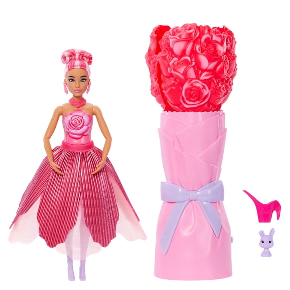 Barbie Poupée PÉTALS POP Rose et Accessoires